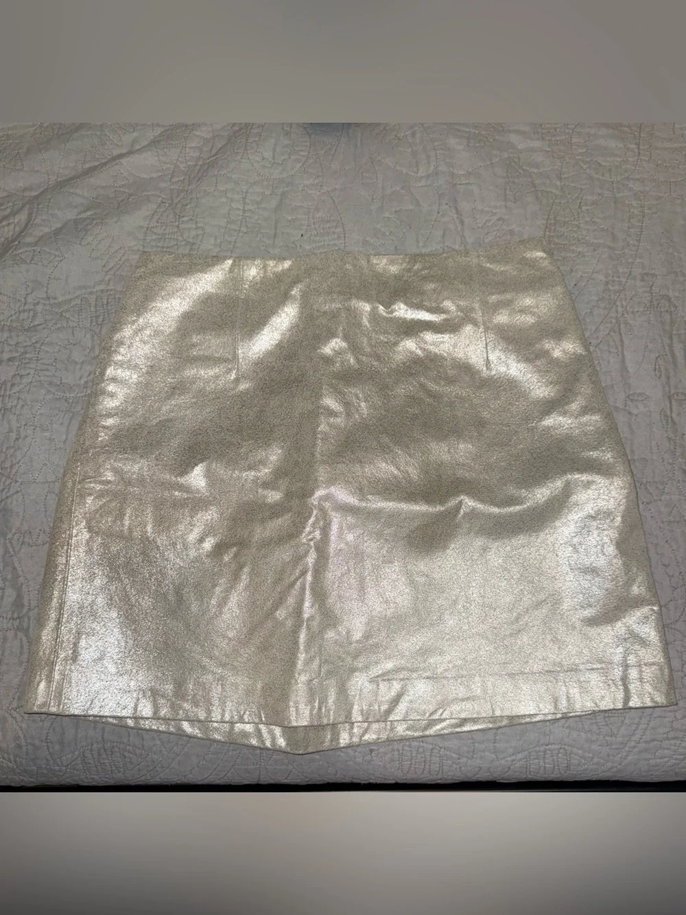 kate spade Metallic Leather Mini Skirt